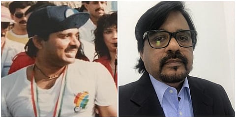 Ajay Kumar in his younger days (L) and now