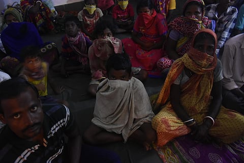 Cyclone shelters in Jagatsinghpur with nearly 4000 people sheltered in 58 facilities and more expected to arrive on Wednesday. (Photo | EPS)