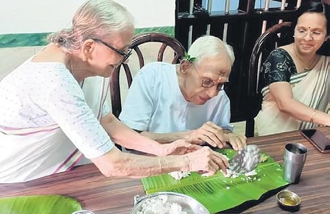P K Warrier with his family