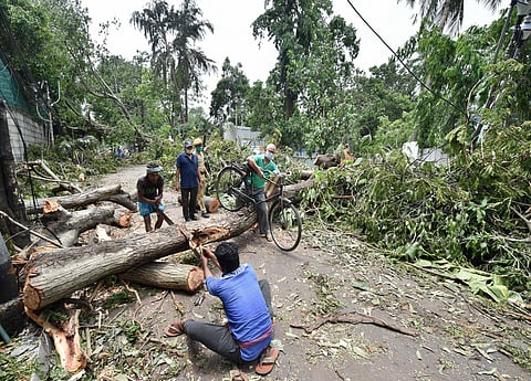 Representational photo of damage caused by Cyclone 'Amphan' (Photo | PTI)