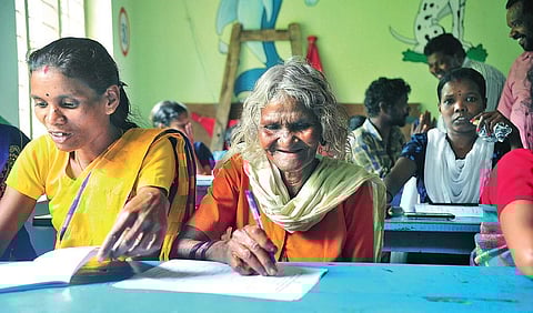 Kerala State Literacy Mission Authority’s tribal literacy class | File photo