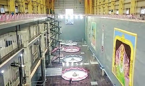 The Kondapochamma reservoir all decked up;