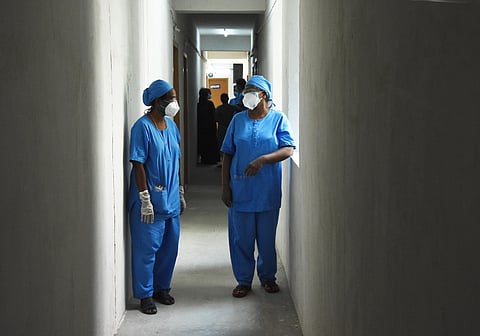 Medical staff in PPE kits (Ashwin Prasath, EPS)