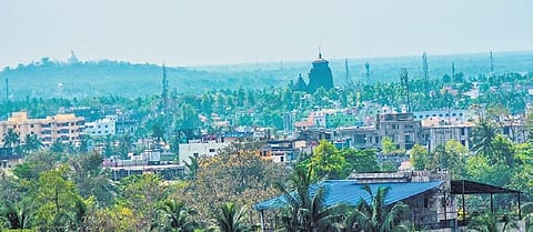 An aerial view of Bhubaneswar on Sunday. (Photo| EPS)