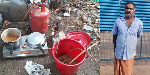 Man arrested for brewing arrack in his backyard