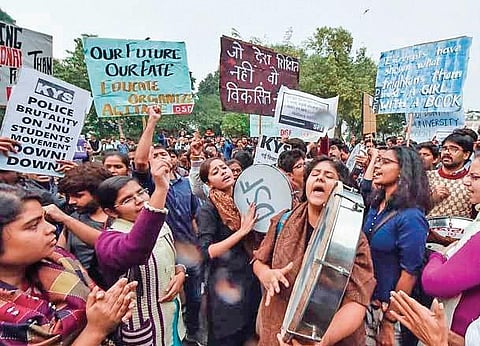 At least 28 people were injured as chaos reigned on the JNU campus on January 5 | file