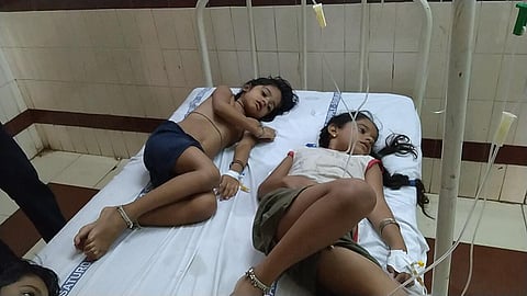 Affected children being treated at King George Hospital after the gas leak at LG Polymers plant near Visakhapatnam. (Photo| EPS)