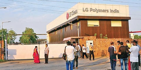 LG Polymers unit in Visakhapatnam. (Photo I EPS/G satyanarayana)