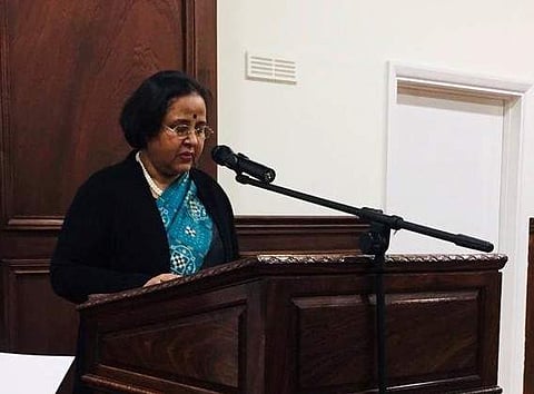 Retired Indian High Commissioner to UK Ruchi Ghanashyam. (Twitter photo)