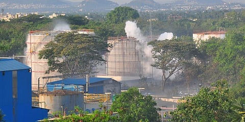 Gas leak from LG polymers created panic in Venkatapuram and five other villages in the wee hours on Thursday. (File photo| G Satyanarayana, EPS)