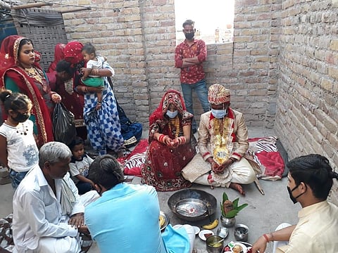 The messy tale had a happy ending as the groom finally took his bride after a ceremonial send-off on the same evening. (Photo| Satveer Choudhary, EPS)