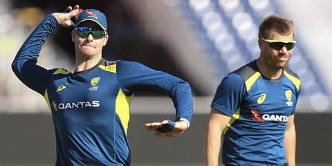 Australian cricketers Steve Smith (L) and David Warner (Photo | AP)
