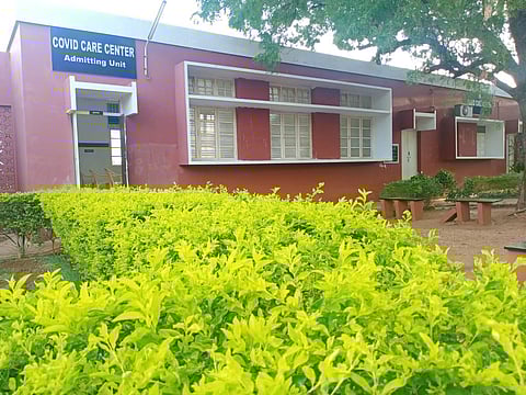 A COVID care centre at the Government Hospital for Thoracic Medicine (GHTM) in Thoppur