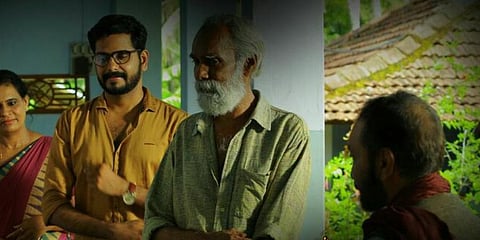 73-year-old theatre artiste Geo Maranchery (C) (Photo | Geo Maranchery Facebook)