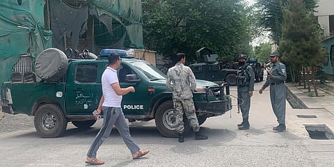 Police block off a road near the site of a bomb attack, Friday, June 12, 2020, in Kabul, Afghanistan. (Photo | AP)