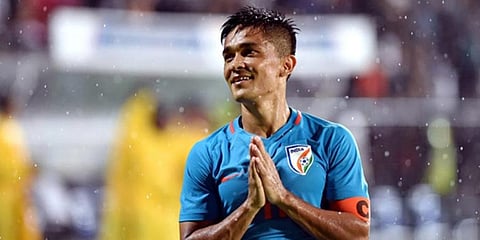 Indian striker Sunil Chhetri (Photo | PTI)