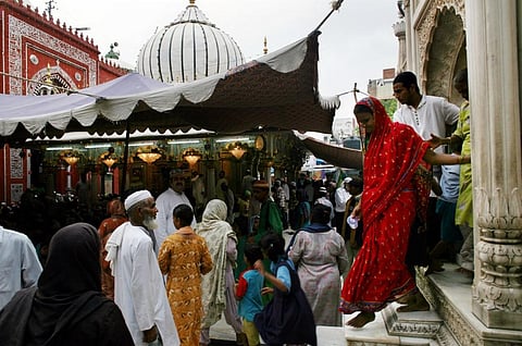People throng at Nizamuddin Dargah in Delhi. (Photo| AFP)