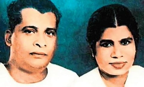 T V Thomas & K R Gowri Amma (File pic)