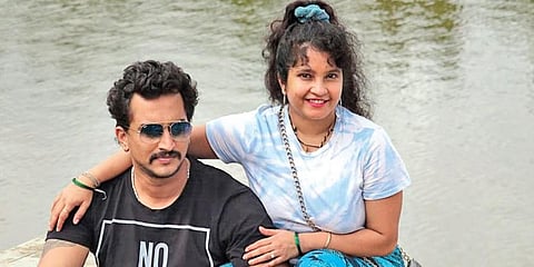 Sandalwood actress Shubha Poonja with Sumanth Billava