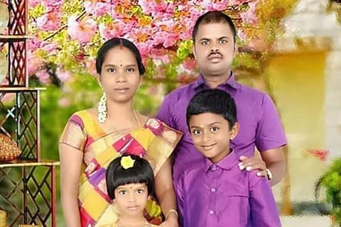Indian Army soldier K Palani is survived by his wife P Vanathi Devi (35) and two children -- son aged 10 and daughter aged 8.