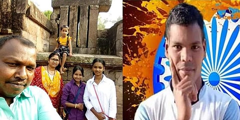 Naib Subedar Nandu Ram Soren with his family (left); Sepoy Chandrakanta Pradhan (right)