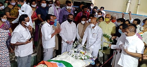 The funeral procession will be taken till Kesaram village located around 8km away from Suryapet where Babu's family owns a farm and the last rites will be conducted there. (Photo | EPS)