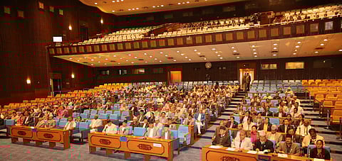 The bill was passed with all the 57 members present voting in its favour. (Photo | hr.parliament.gov.np)