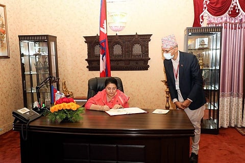 Bidhya Devi Bhandari, President of Nepal. (Photo | ANI, Twitter)