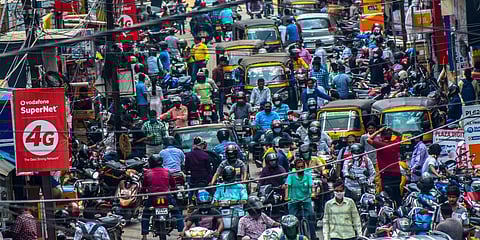 A full packed lane of Bapuji Nagar in Bhubaneswar on Monday. (Photo| Biswanath Swain, EPS)