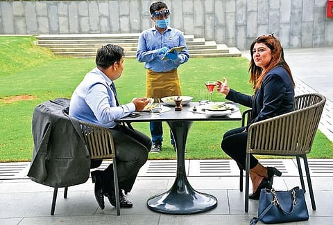 Staycationing guests chill out at The Den , Nagaraja Gadekal