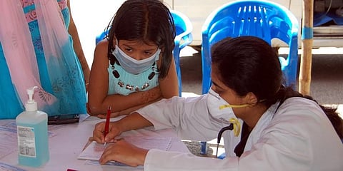 A child undergoes a test at Bengaluru's Rajiv Gandhi Institute of Chest Diseases, RGICD. (File Photo | EPS)