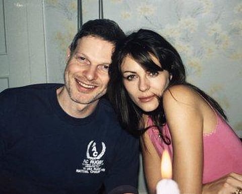 American film producer Steve Bing with Elizabeth Hurley. (Photo | Twitter)