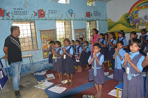 A classroom in the government school in Sukma. (Photo | Express)