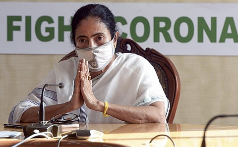West Bengal Chief Minister Mamata Banerjee addresses a press conference at Nabanna in Kolkata Friday June 26 2020. (Photo | PTI)