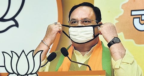 BJP president J P Nadda addresses party workers in MP via video-conference | Pti