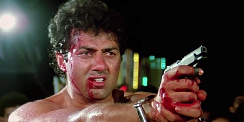 A still from Sunny Deol-starrer 'Ghayal'.