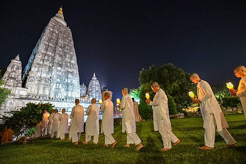 Mahabodhi Temple in Bodh Gaya, Bihar (Photo | PTI)