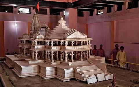 A model of the proposed Ram temple (Photo | Reuters)