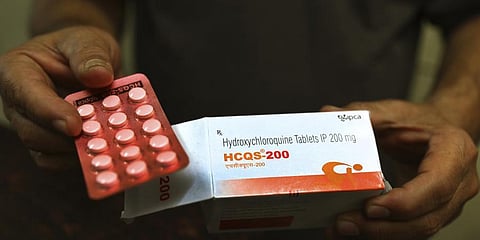 A chemist displays hydroxychloroquine tablets (Photo | AP)