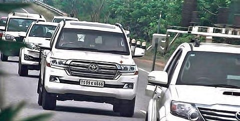 One of the cars in the Chief Minister’s convoy was caught speeding four times