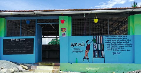 The library was inaugurated on June 7 by the villagers. The Director of Rights Education and Development Centre (NGO) took part in the ceremony and appreciated the efforts of the youth. (Photo | Express)