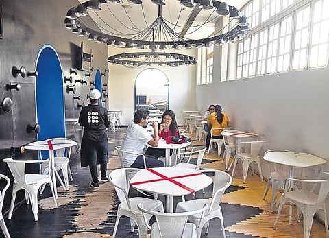 Cha Bar in CP opened but there were only a few customers (Photo | Parveen Negi, EPS)