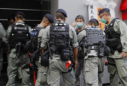 Police prepare for pro-democracy protesters' rally against the security law for Hong Kong, Wednesday, July 1, 2020. (Photo | AP)