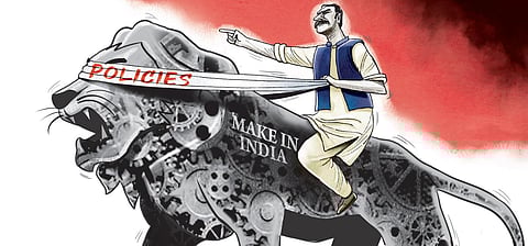 Manufacturing will never succeed in India if the goal is to only create a lot of employment but not give the consumer a high quality product at globally competitive prices. (Express Illustrations | Amit Bandre, EPS)
