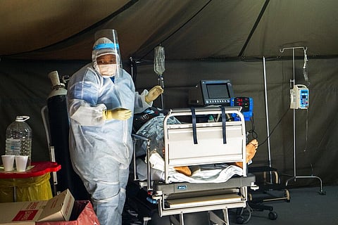 Covid-19 patients are being treated at the Tshwane District Hospital in Pretoria, South Africa, Friday July 10, 2020. (Photo | AP)