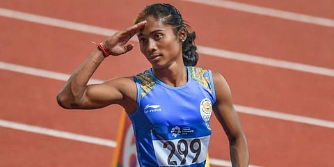 Indian ace sprinter Hima Das (Photo | PTI)