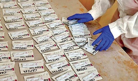 Accordinng to experts, rapid antigen tests have sensitivity of only 40% | file