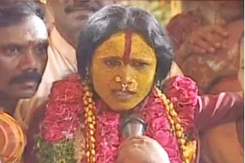 Secunderabad's Ujjaini Mahankali temple oracle, Swarnalatha (Photo | EPS)