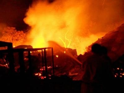 Fire at Visakhapatnam's Pharma City. (Photo| EPS)