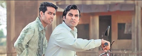 Still from Chaman Bahar, starring (right) Bhuvan Arora